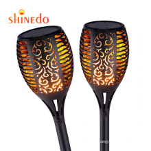 96 led flickering flame solar light garden lawn light